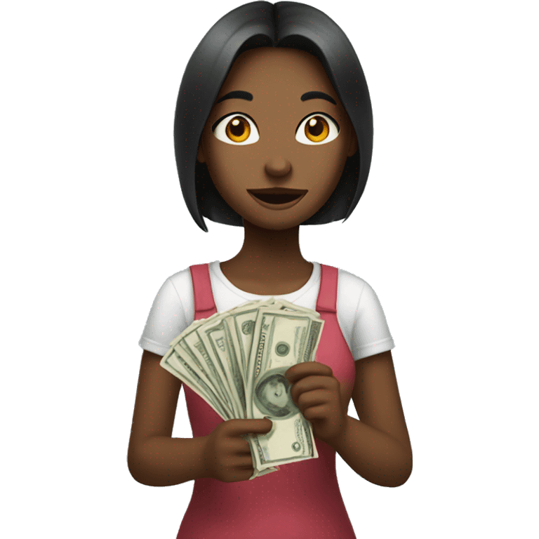 girl holding money  emoji