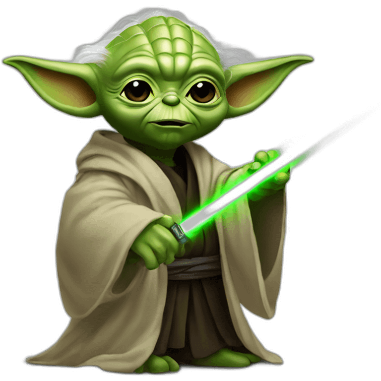 yoda fighting dark vador emoji