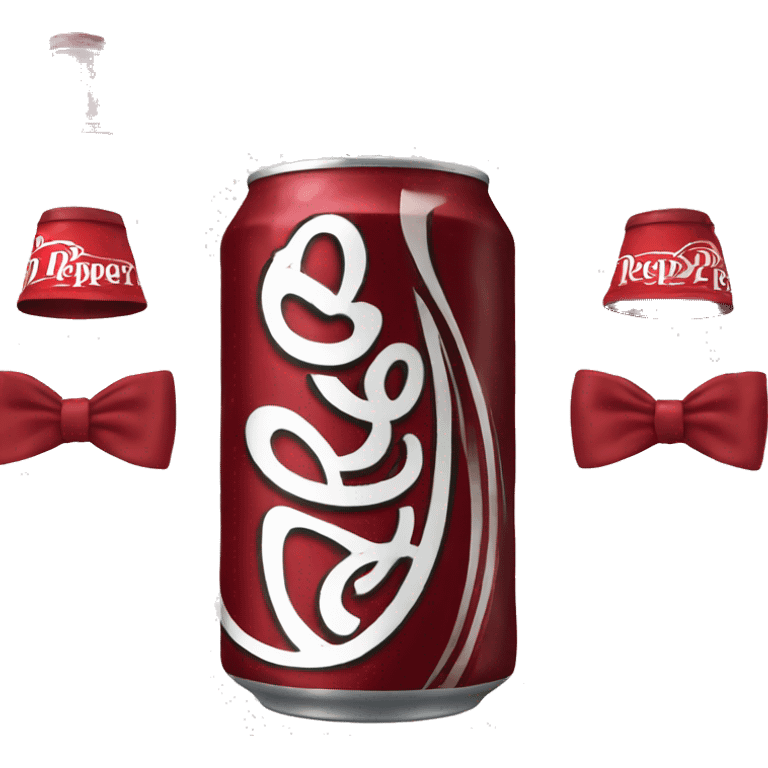 Dr Pepper can with a bow emoji