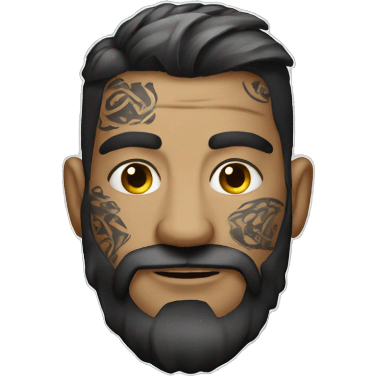 tattooed man very attractive emoji