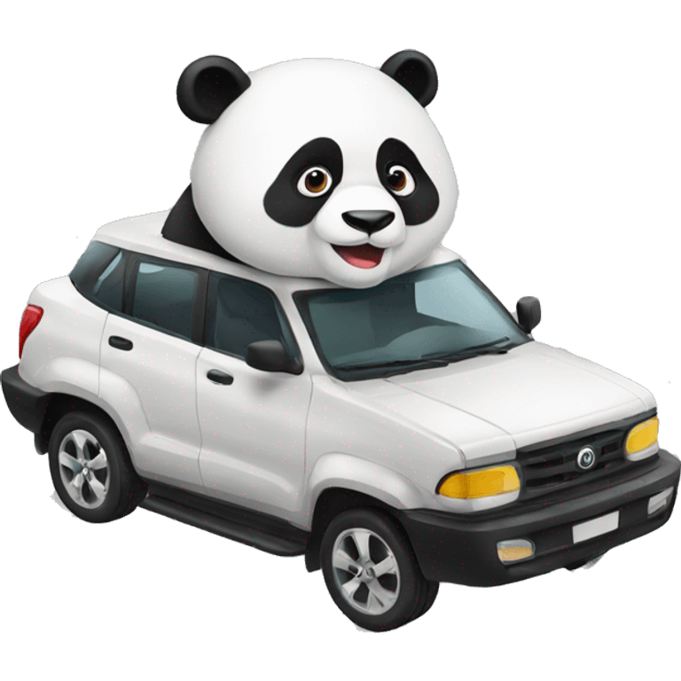 Panda car  emoji