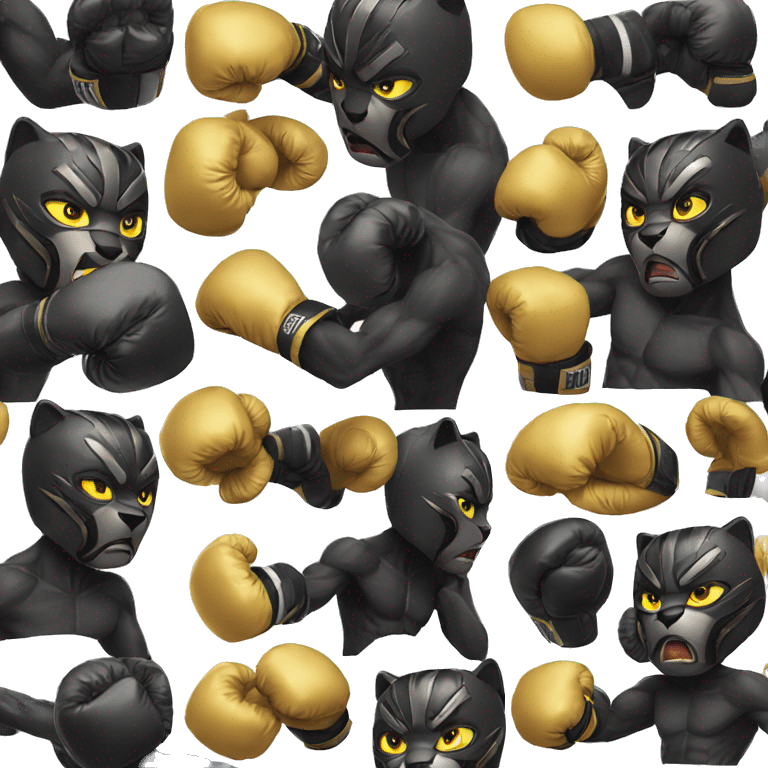 Black Panther Training Boxing  emoji