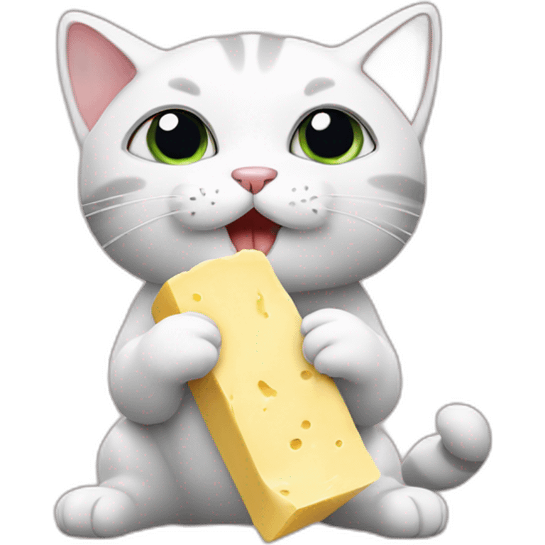 cute cat eating butter emoji