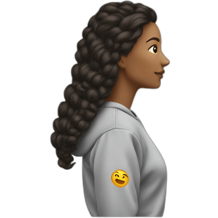 sweatshirt woman side view emoji