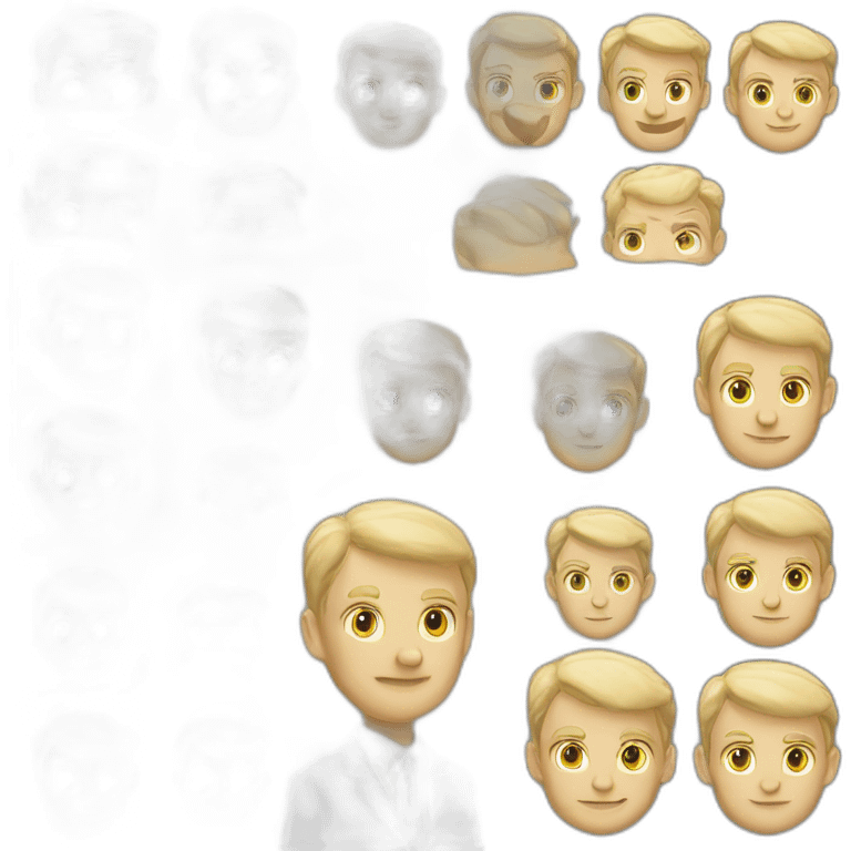 40year white blonde German man with short hair in suit emoji