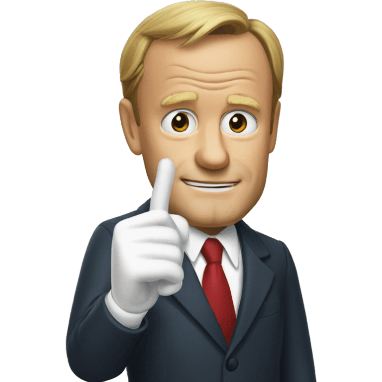 donald tusk wearing gloves emoji