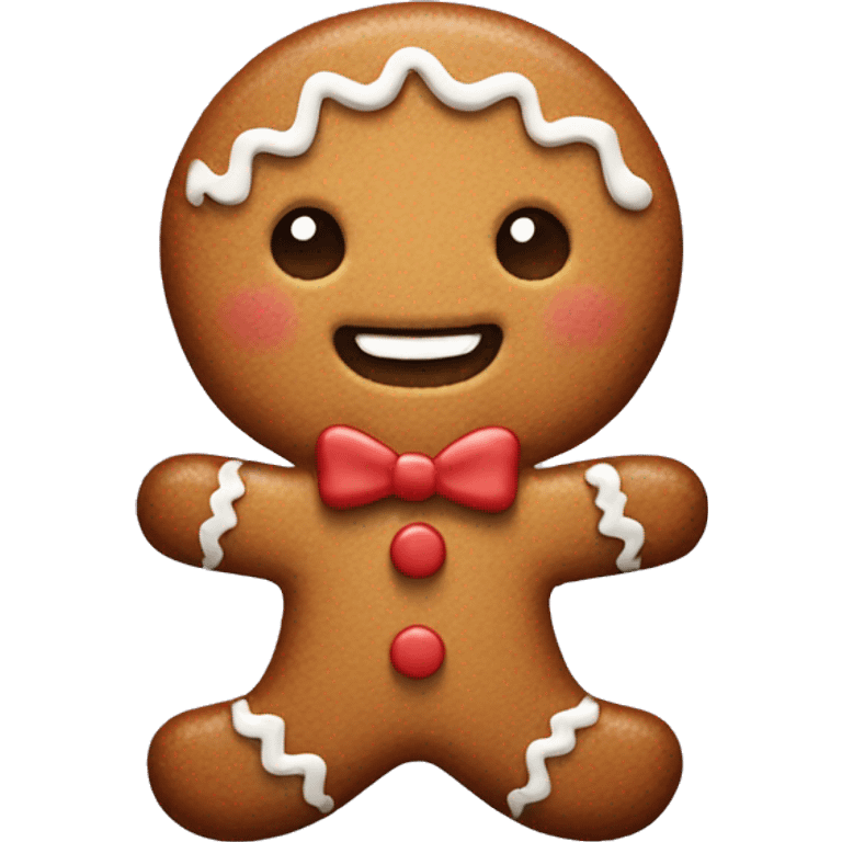 Cute gingerbread man emoji