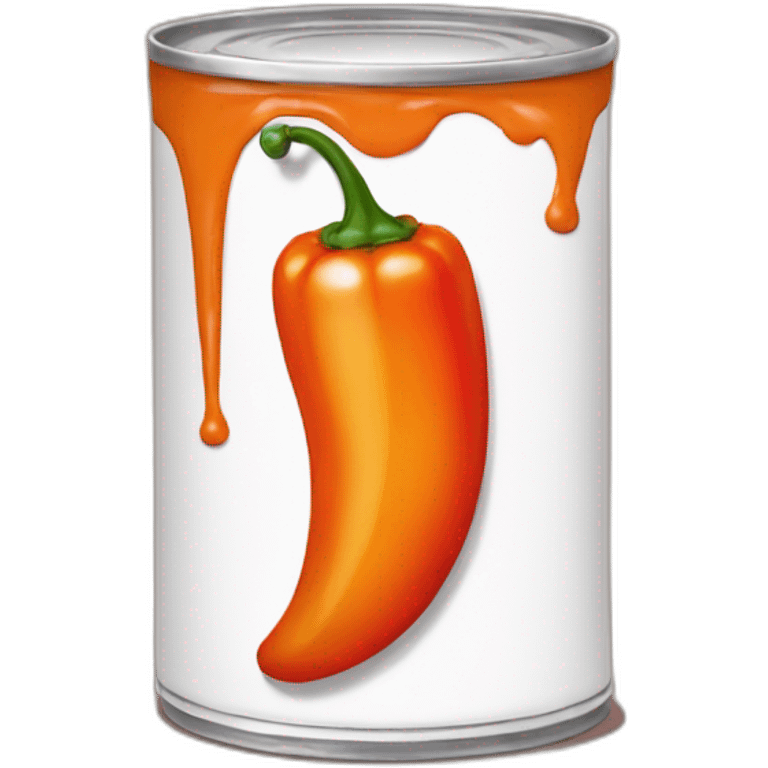 Orange Can of red peppers with sauce emoji