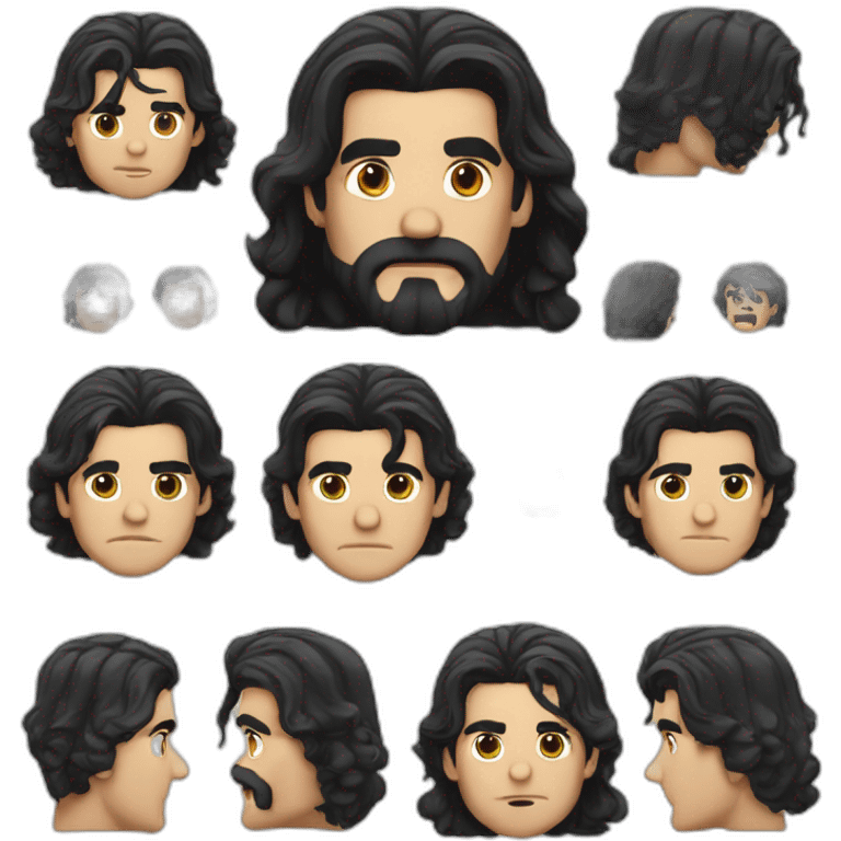 antonio banderas long black hair emoji