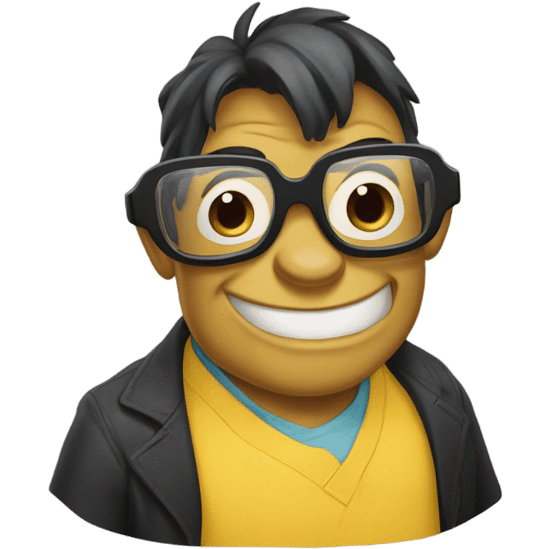 Yellow Reuben from lilo and stitch wearing black glasses  emoji