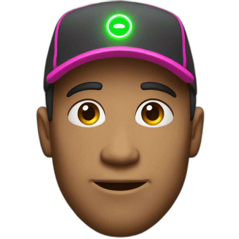 the man with the neon cap emoji