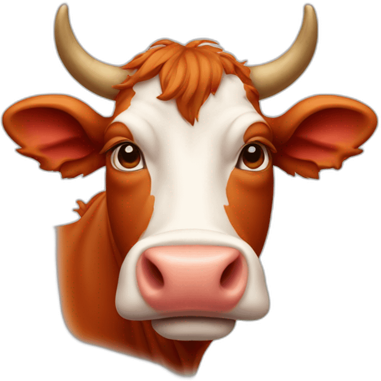 the head of a red cow emoji