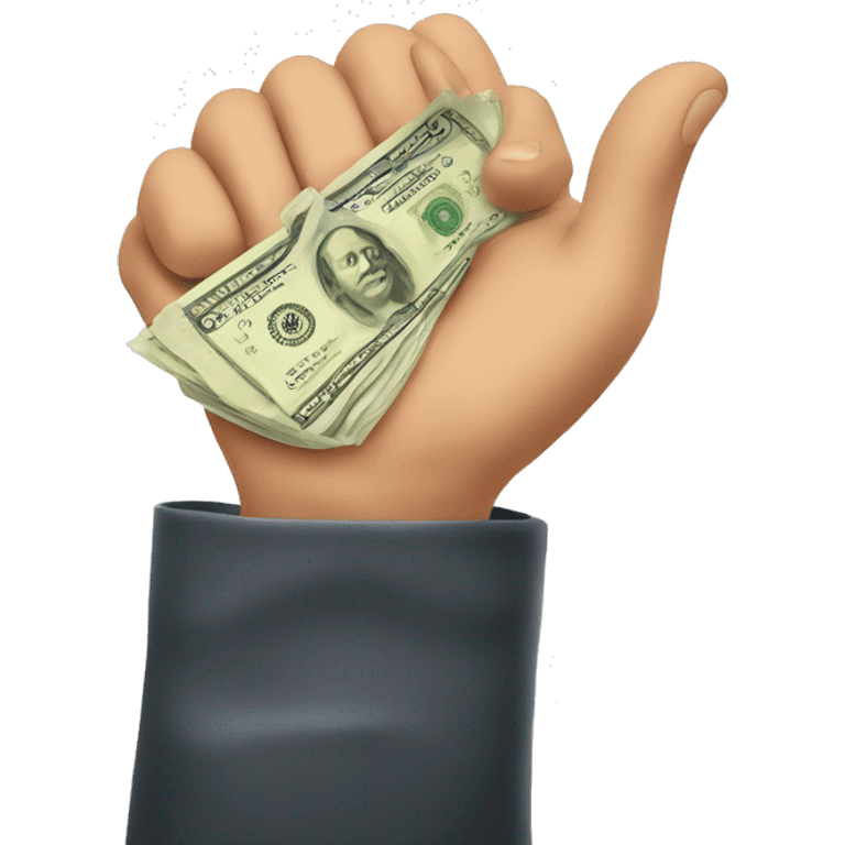 hand saving money emoji