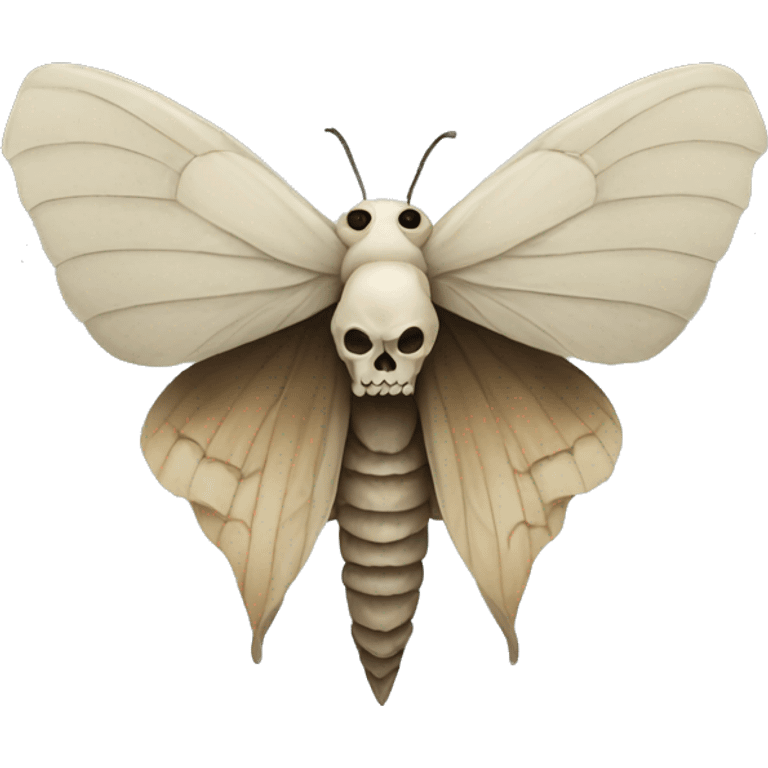 Moth with a skull  emoji