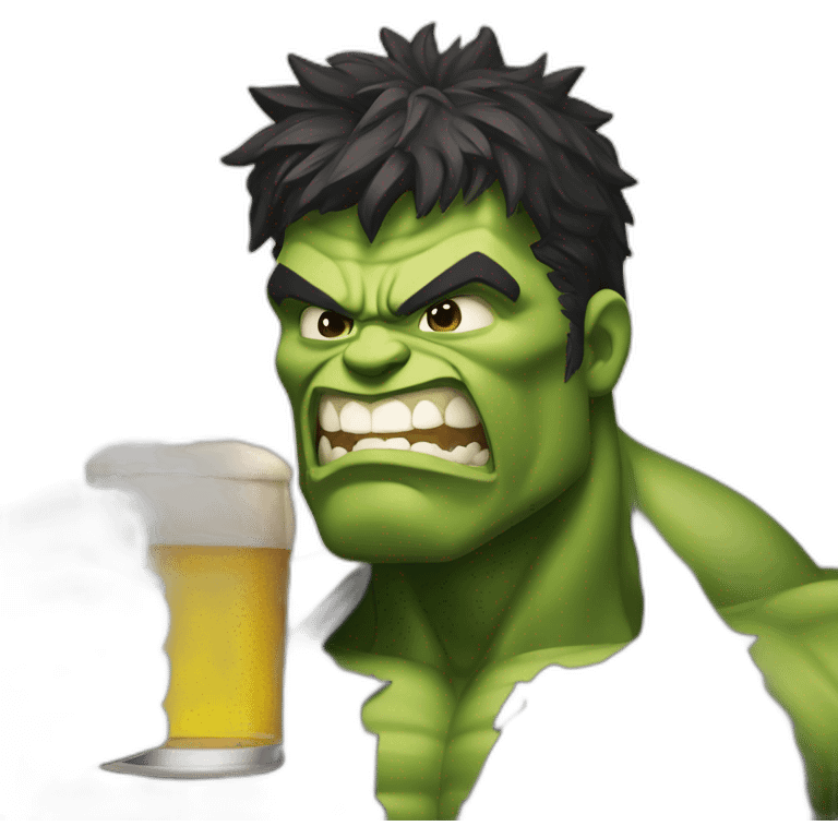 hulk tomando cerveza emoji