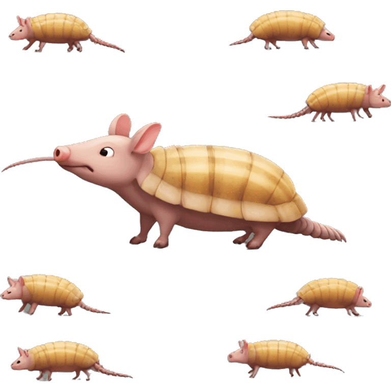 Armadillo pig centipede emoji