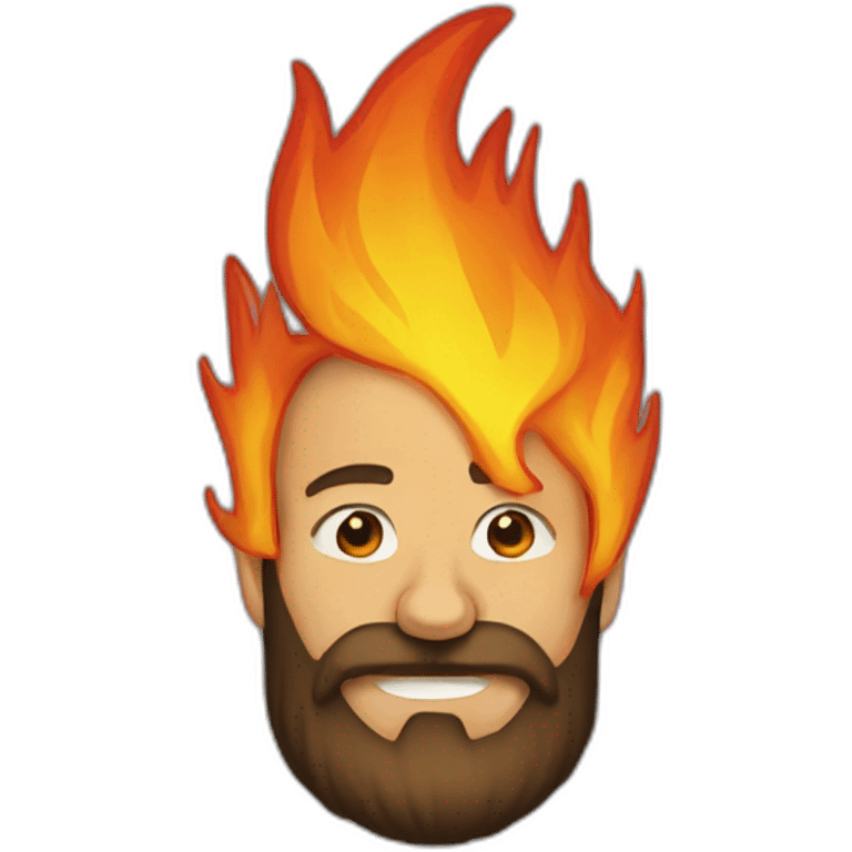 beard on fire emoji