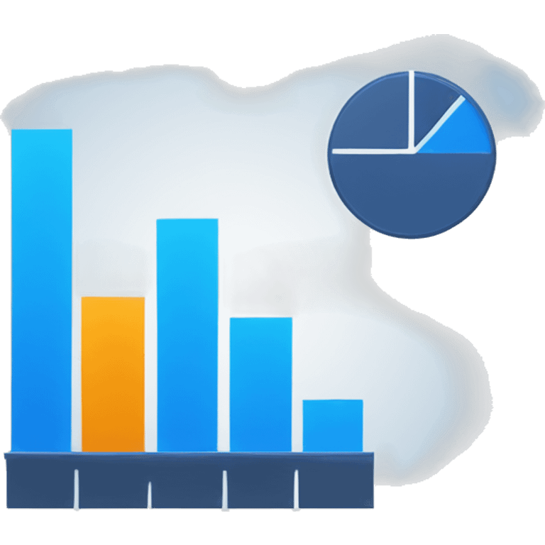 Bar chart blue emoji