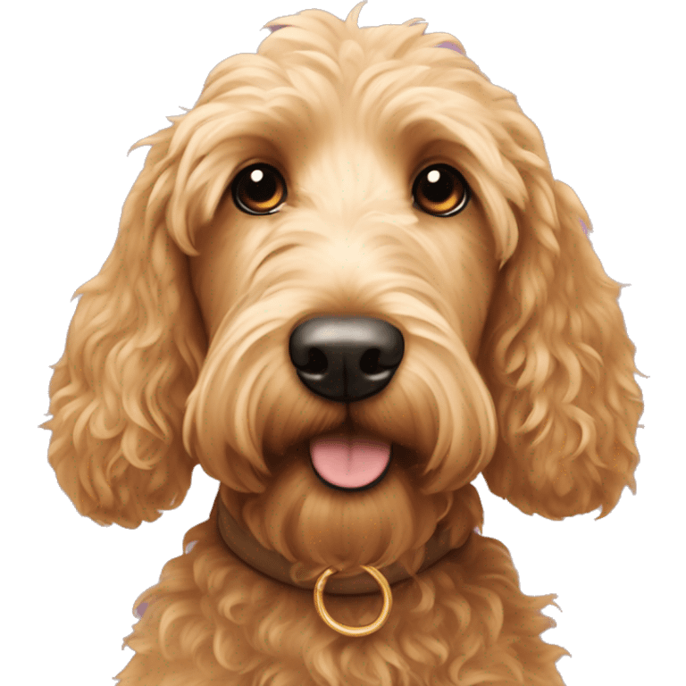 Goldendoodle and wiener dog emoji