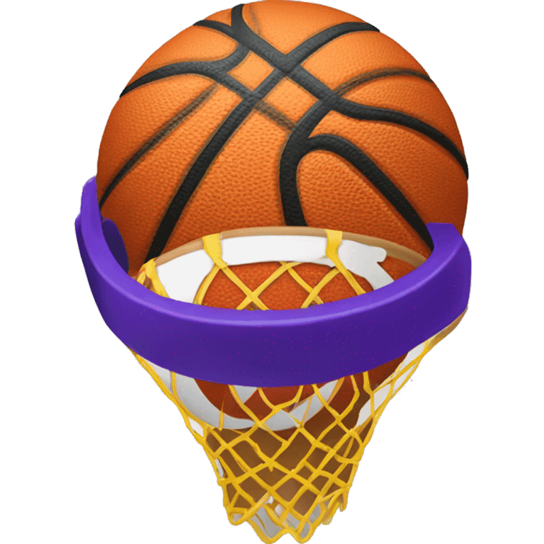 Pelota de baloncesto con una corona de rey encima emoji