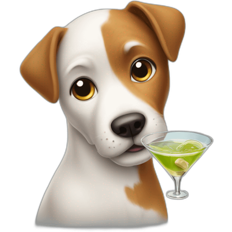 Dog with martini emoji