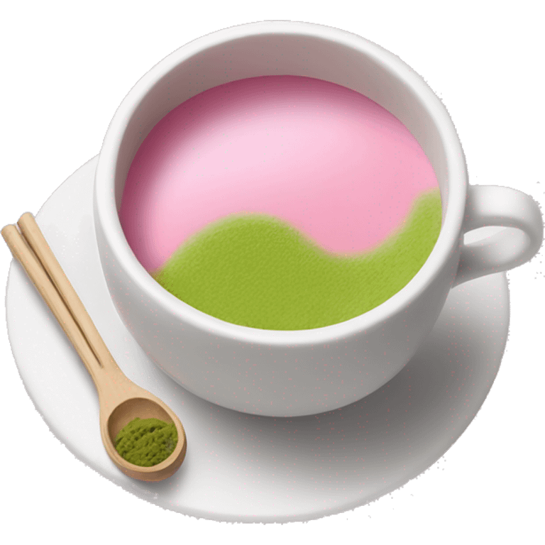 Pink matcha emoji