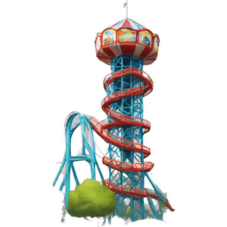 Drop tower amusement park  emoji