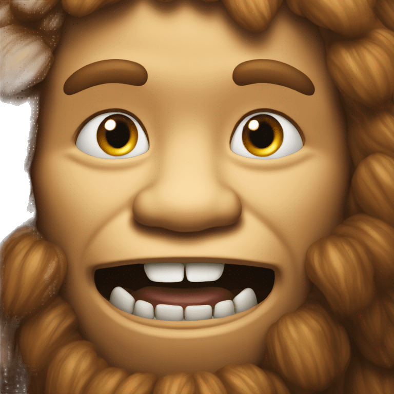 Neanderthal showing teeth emoji