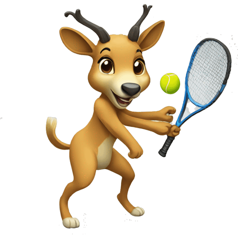 Chamois playing tennis emoji