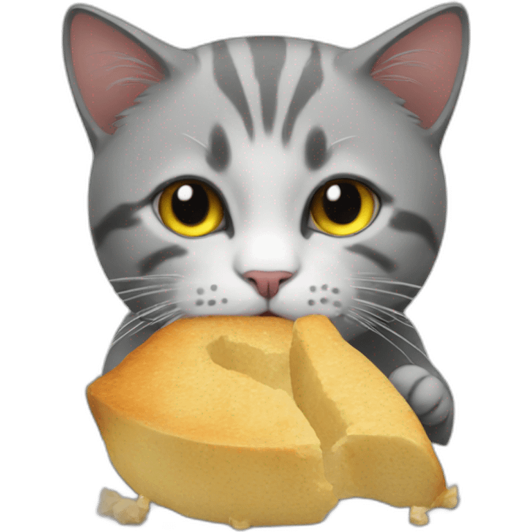 a cat eating a cat emoji