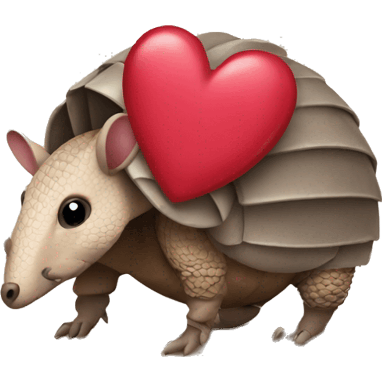 armadillo with a heart emoji