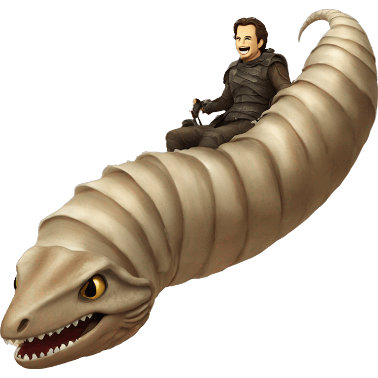 paul atreides riding sandworm emoji