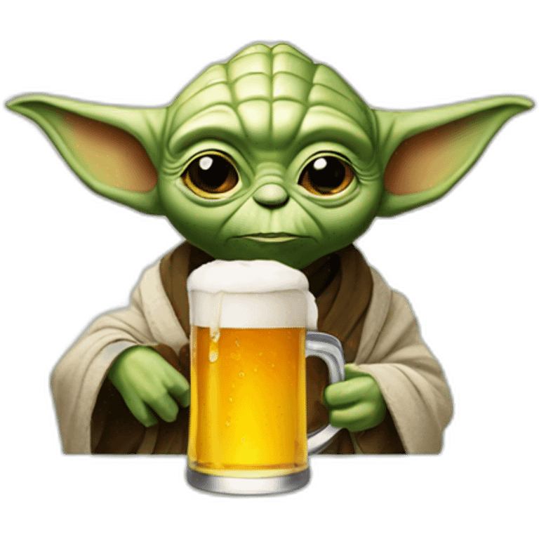 yoda and beer emoji