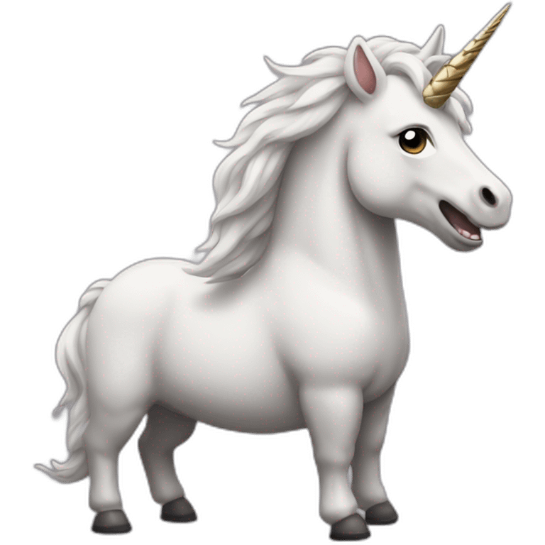 Unicorn playing rock emoji