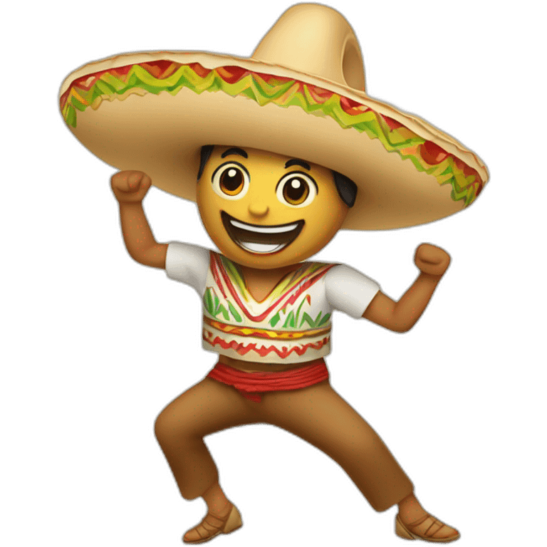 Happy mexican taco dancing emoji