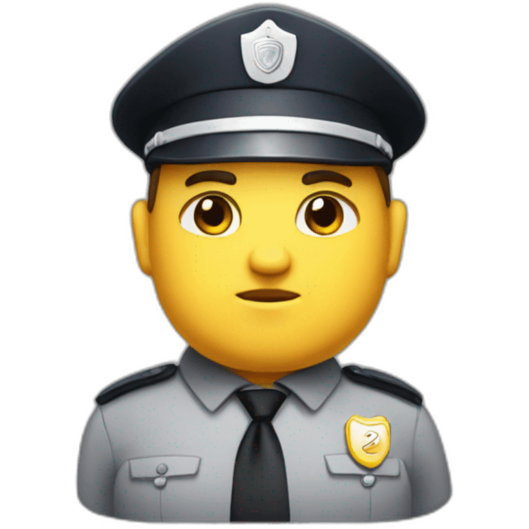 cute fat security guard emoji