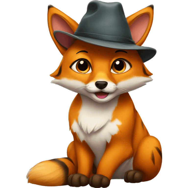 Bengal Fox wearing a hat emoji