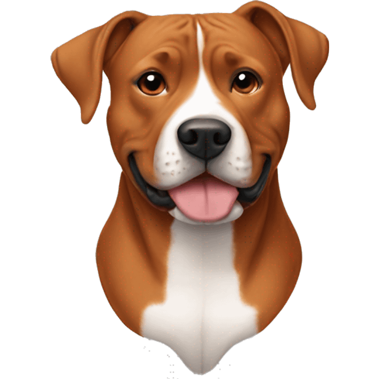 Two red Amstaff friends emoji