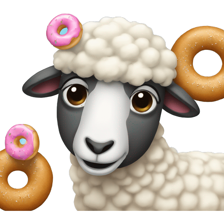 A sheep with doughnut emoji