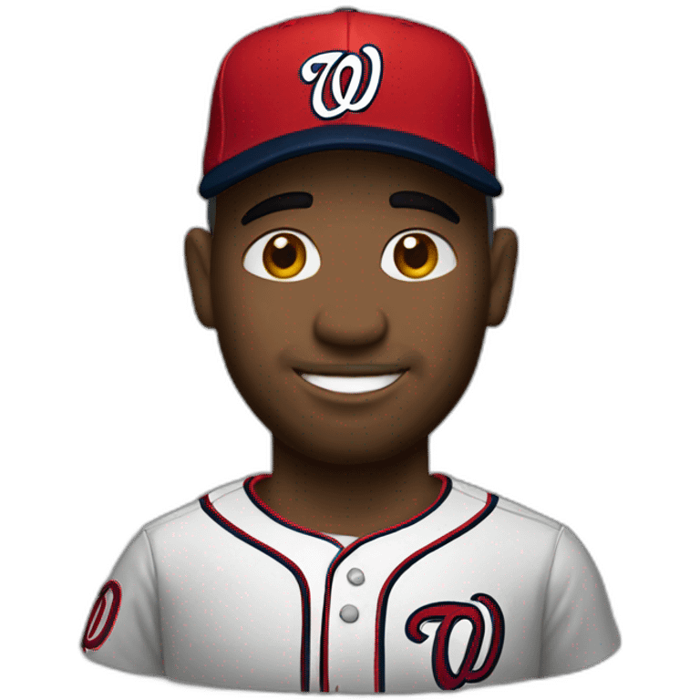 Man with Washington nationals hat emoji