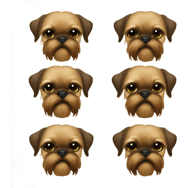 Tan brussels Griffon Christmas scarf  emoji