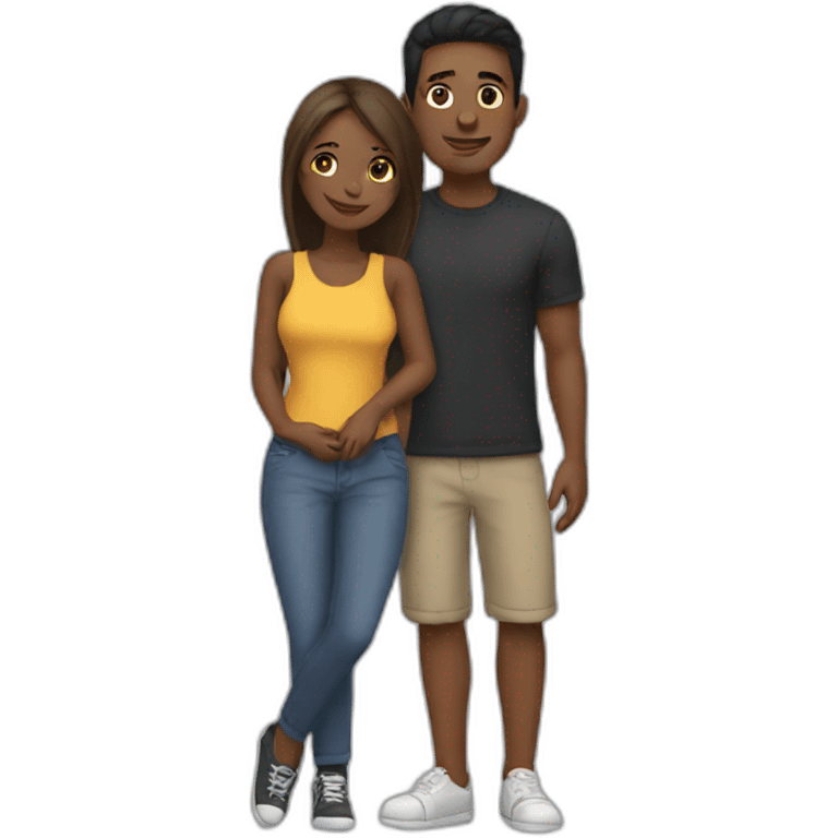 Girl with her boyfriend  emoji