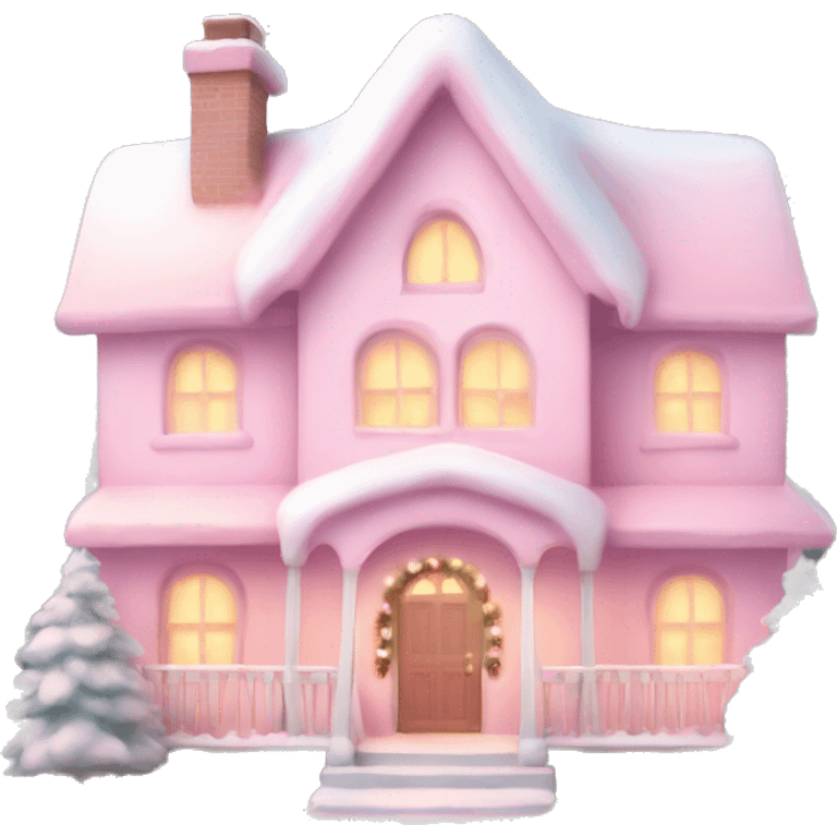 Christmas home pink pastel cute and full of gift emoji