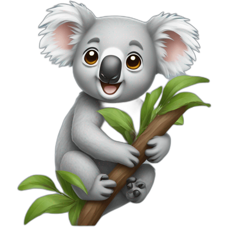 koala sur abre emoji