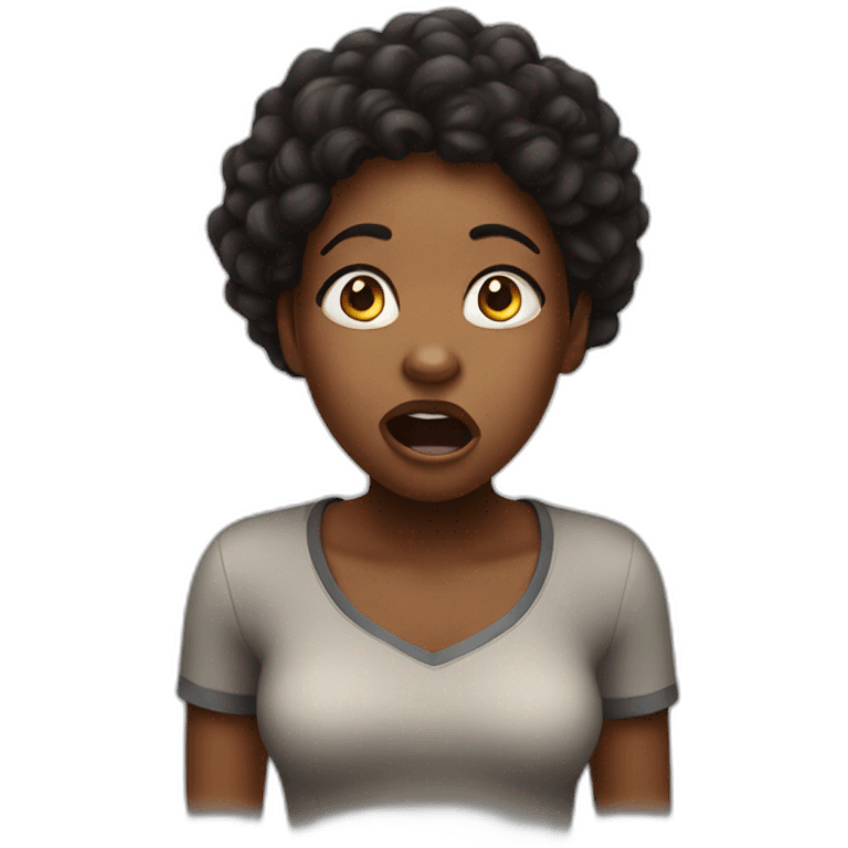 BLACK GIRL WITH SHOCKED EXPRESSION  emoji