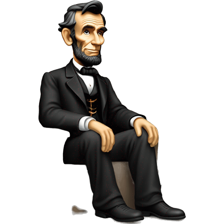 Abraham Lincoln sitting on the Hollywood sign emoji