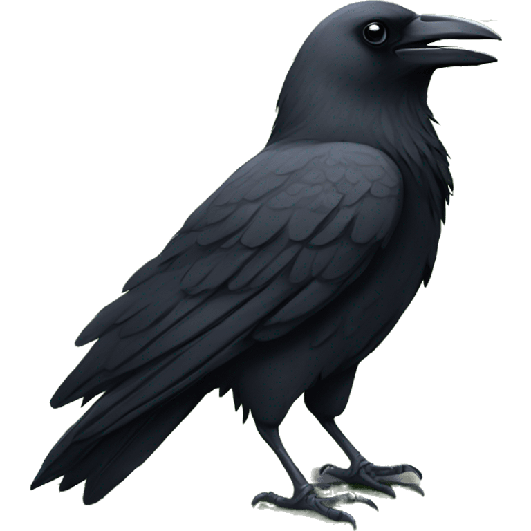 Crow standing on football field  emoji