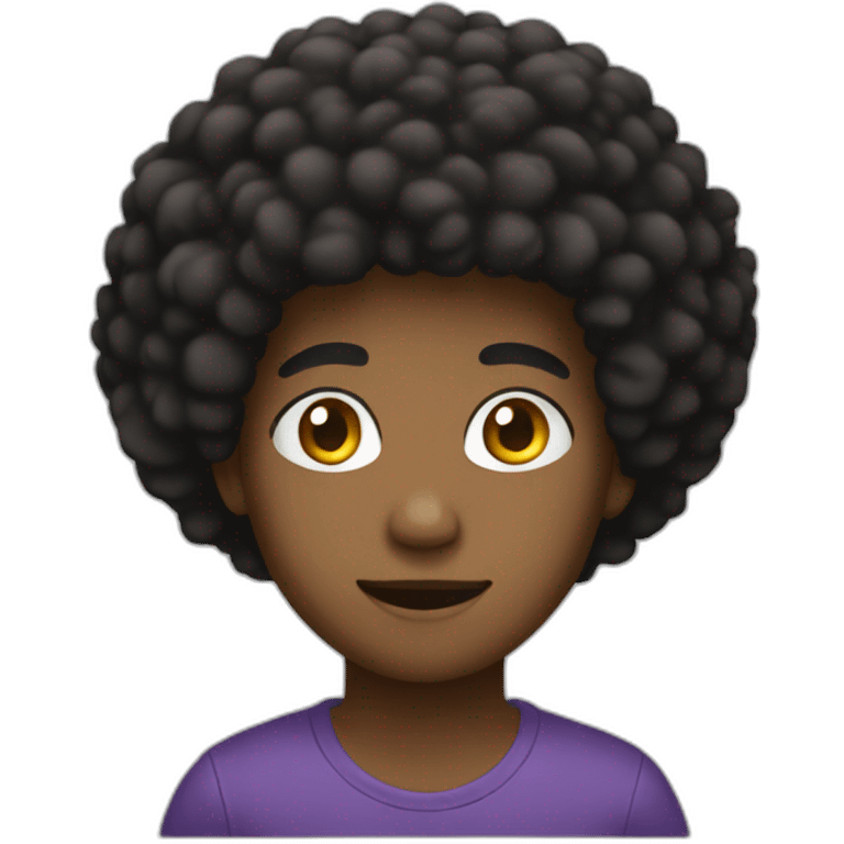 An afro emoji