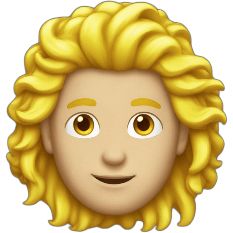 guy with a big yellow hair and big glaces emoji