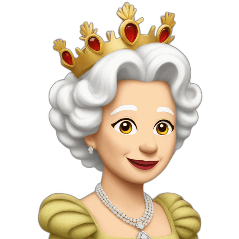 queen Elizabeth rising like a phoenix emoji